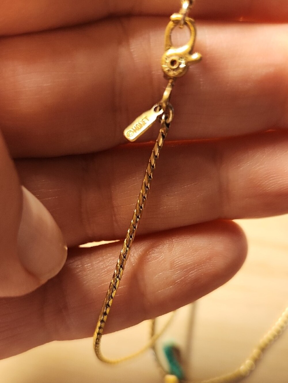 Selenite Wand On Gold-Tone Monet Chain Pendant Necklace-Women's Jewelry - Picture 3 of 4